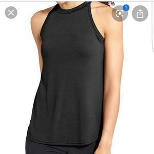 Athlete high neck ribbed tank size M